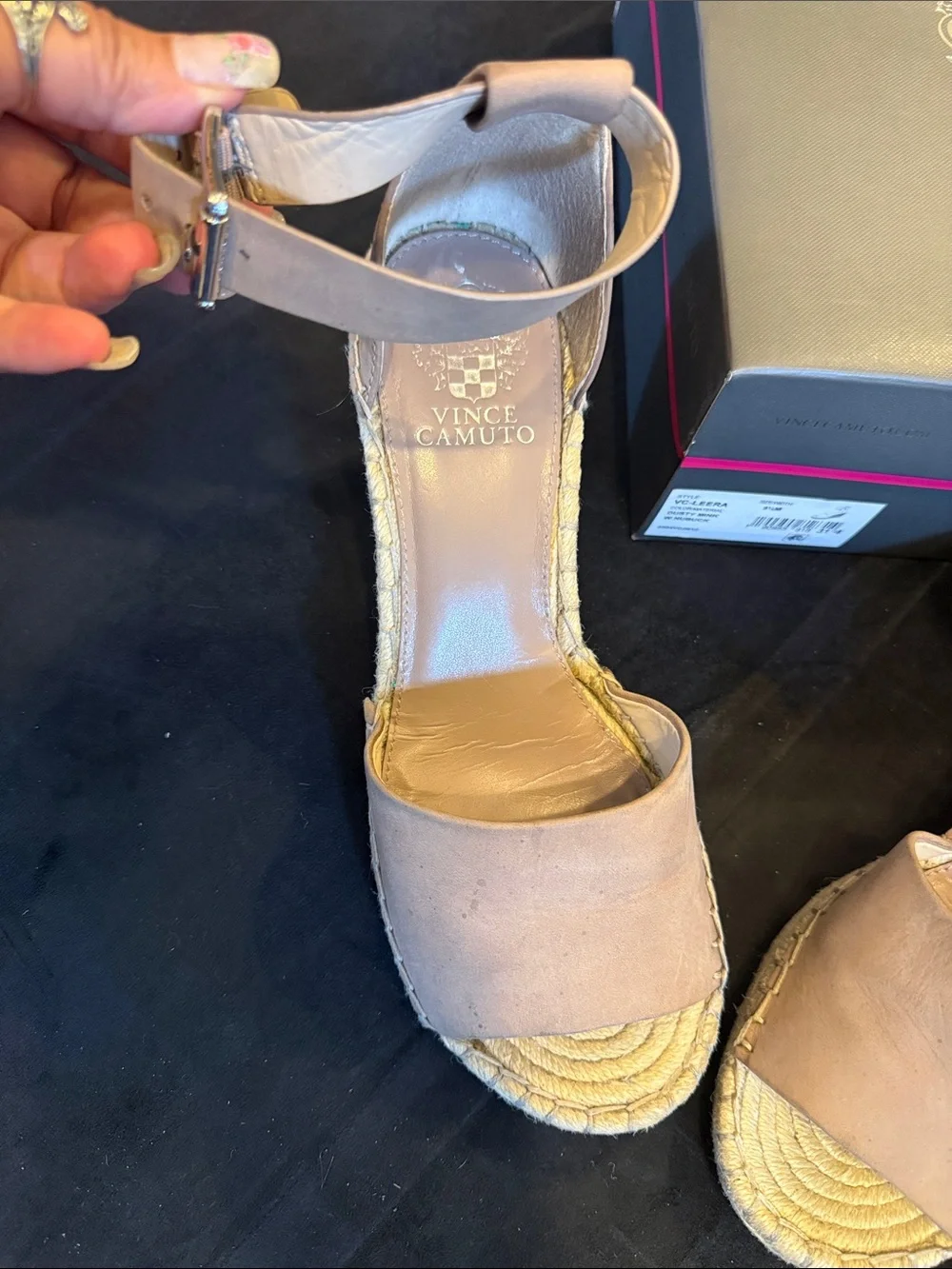 Women’s Neutral Suede Espadrille Sandals with Ankle Strap